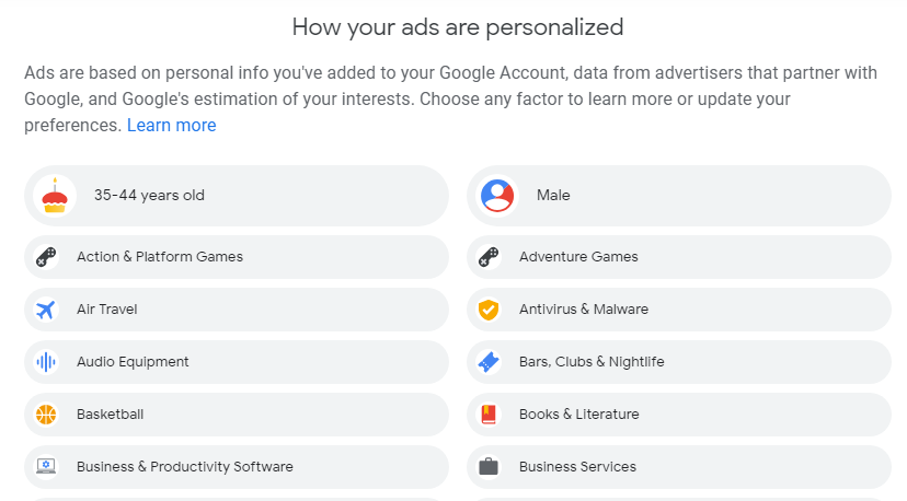 Ads Personalization in Google Ads